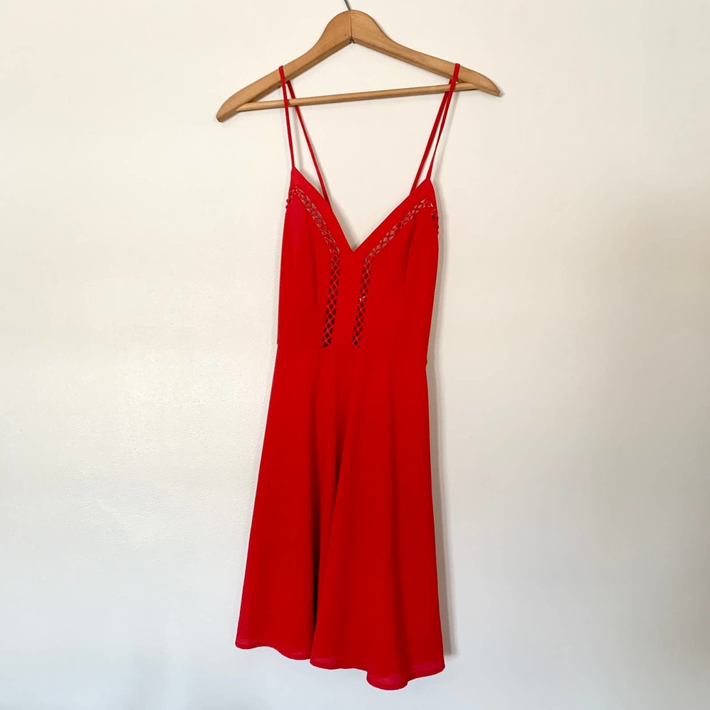 ILLA ILLA Red Slip Dress Size Medium